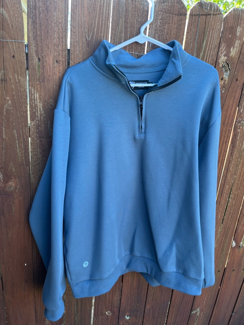 Unbranded Men's Slate Blue Quarter-Zip Sweatshirt